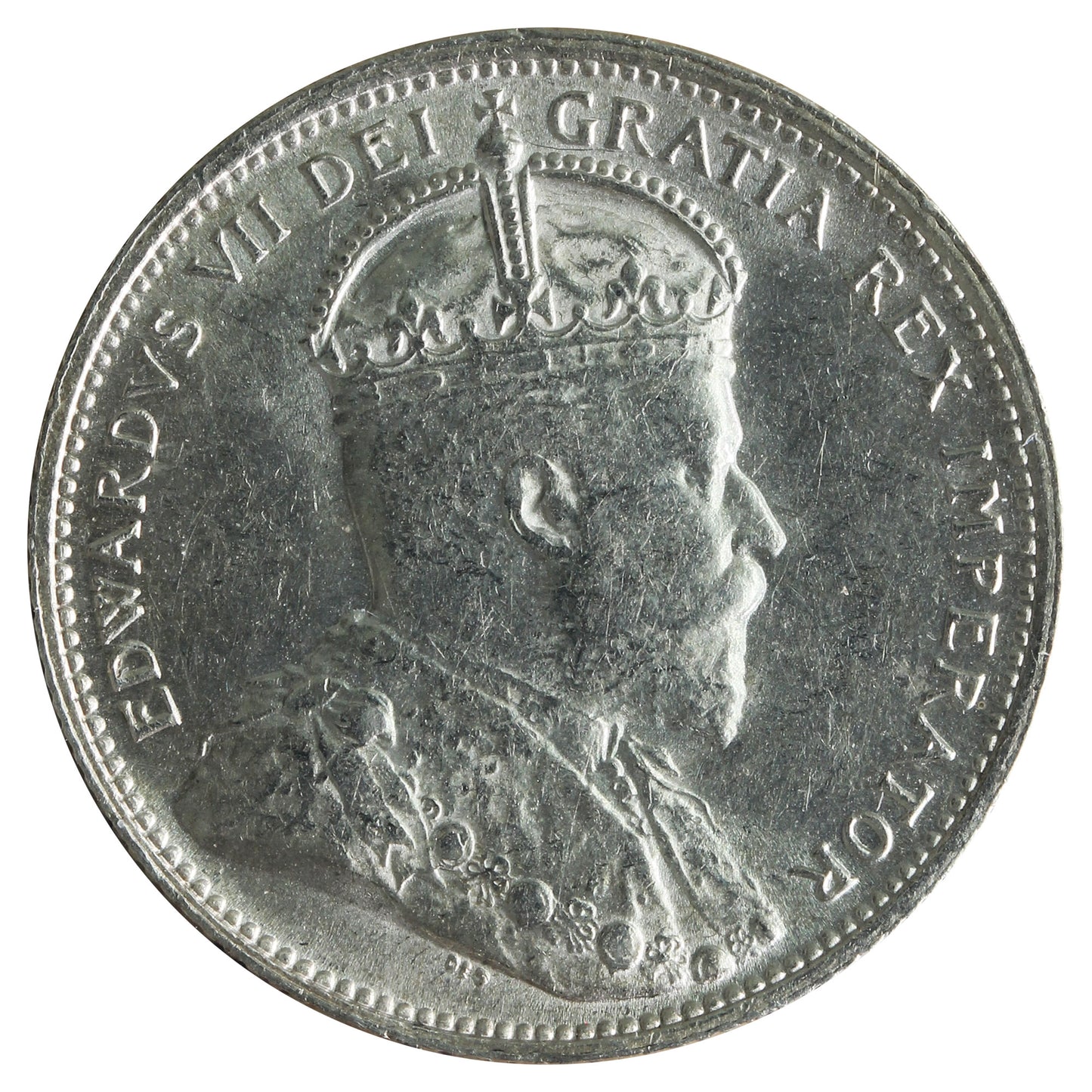 1906 Large Crown Canada 25-cents ICCS Certified AU-55