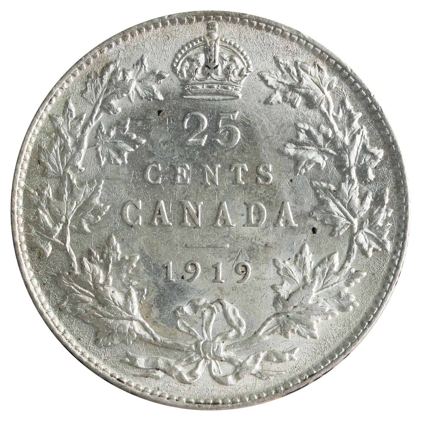 1919 Canada 25-cents ICCS Certified MS-63 (XVR 181)