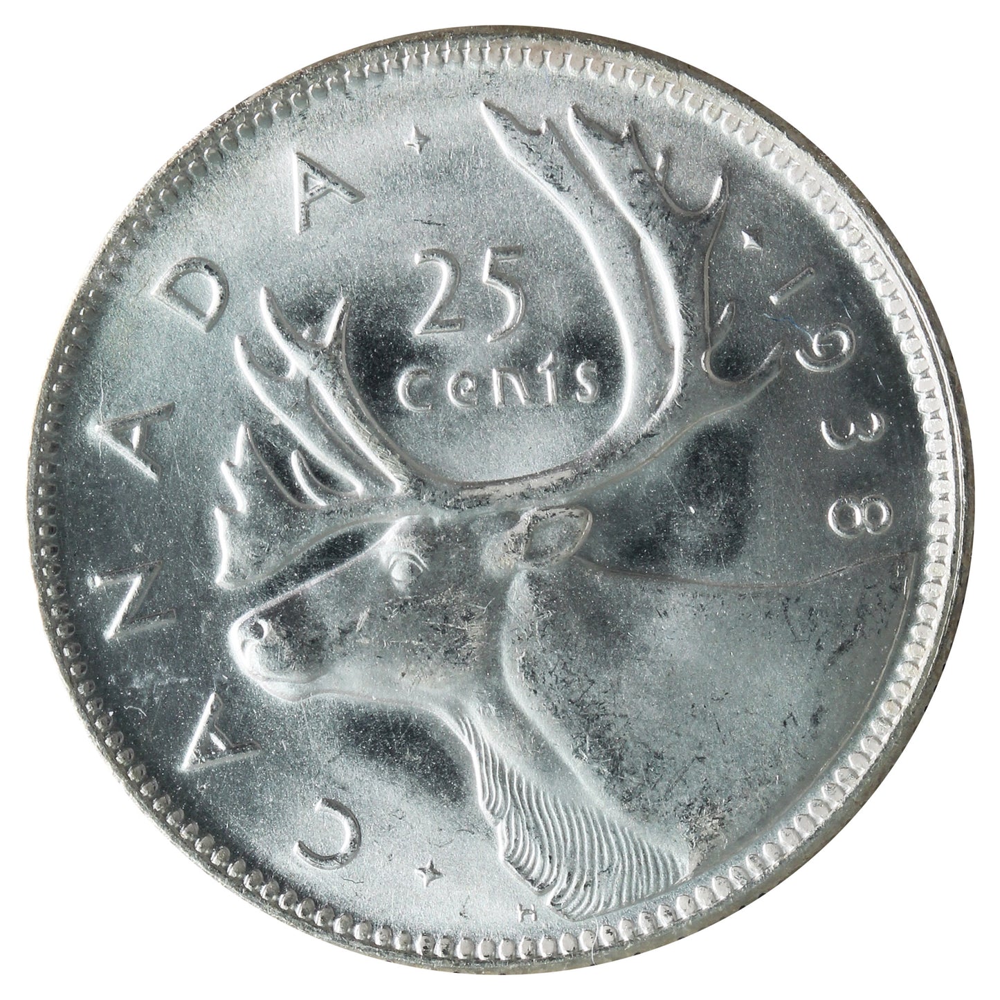 1938 Canada 25-cents ICCS Certified MS65 (XVR 211)