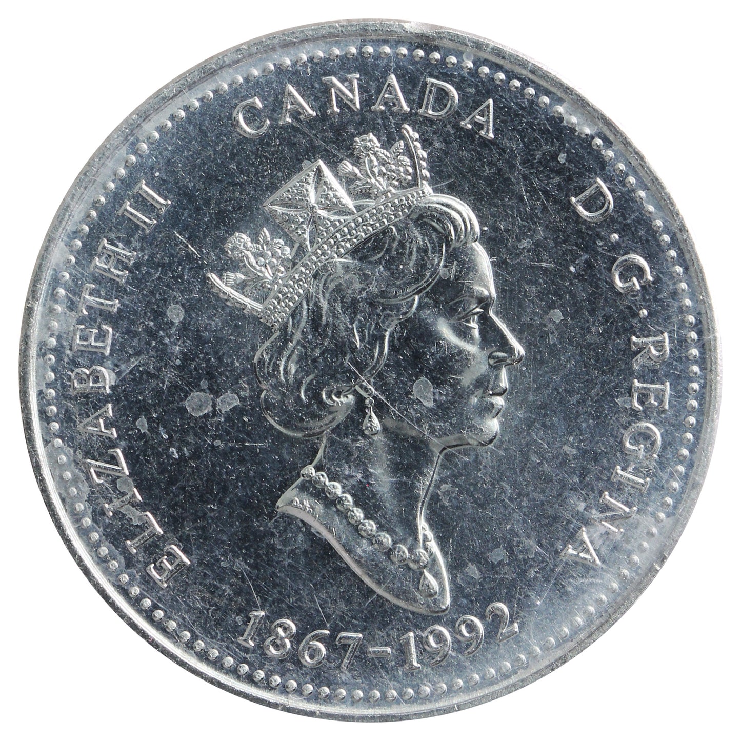 1992 NB Rotated Dies 90 Degrees Canada 25-cents ICCS Certified MS64