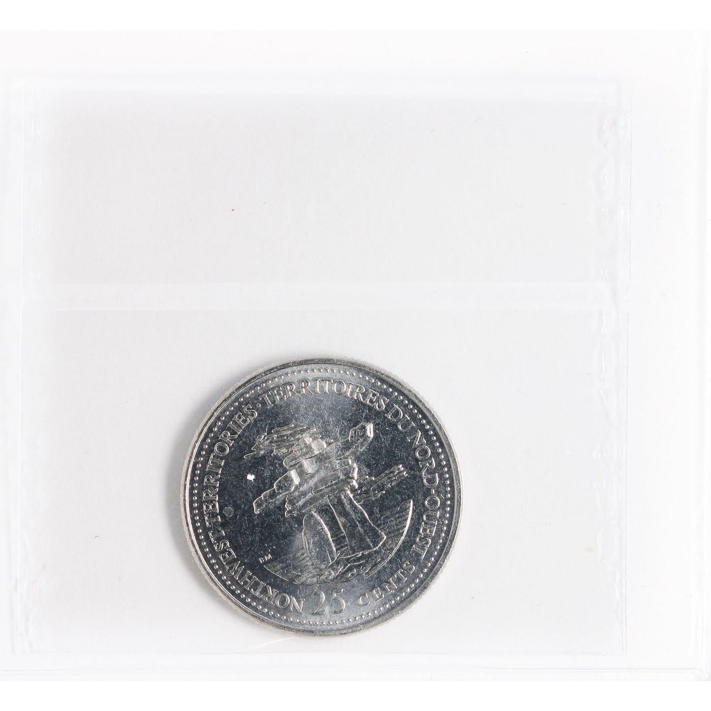 1992 NWT Rotated Dies 180 Degrees Canada 25-cents ICCS Certified MS64