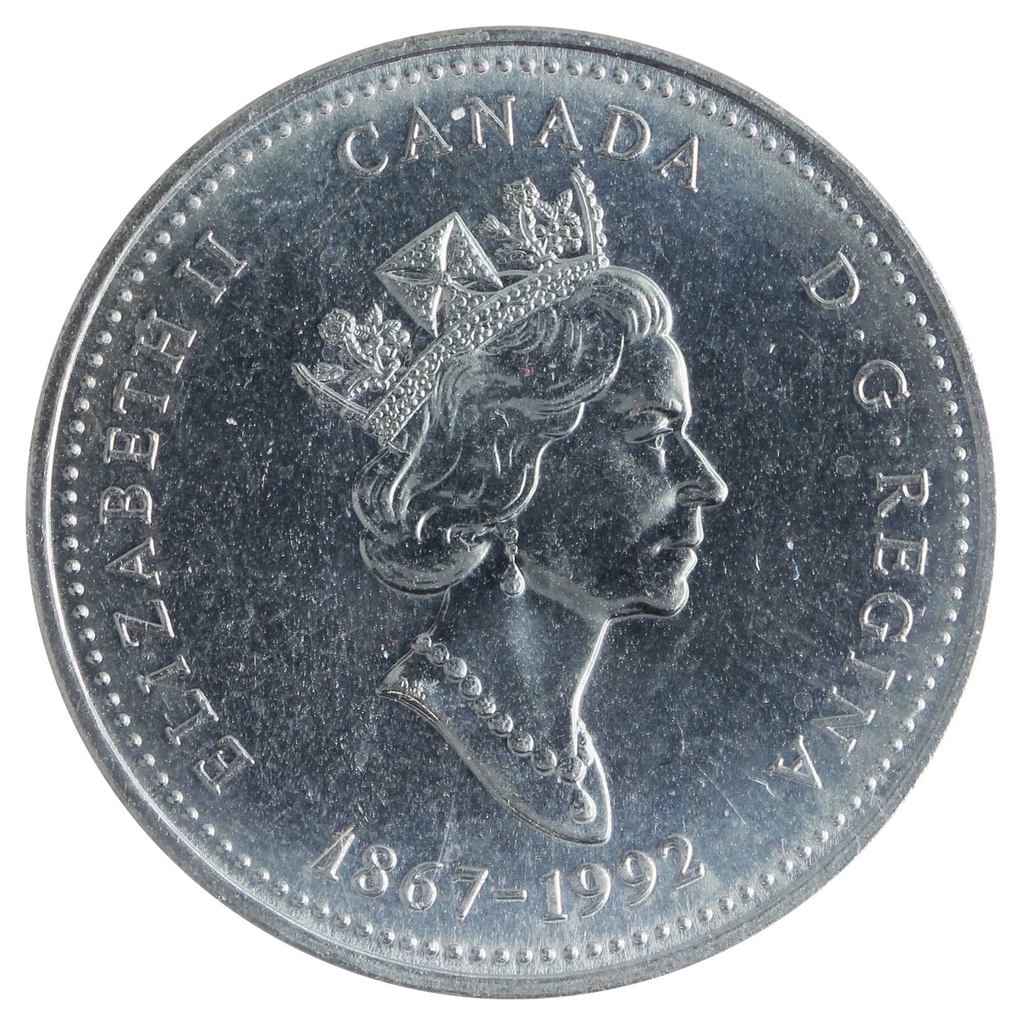 1992 NWT Rotated Dies 180 Degrees Canada 25-cents ICCS Certified MS64