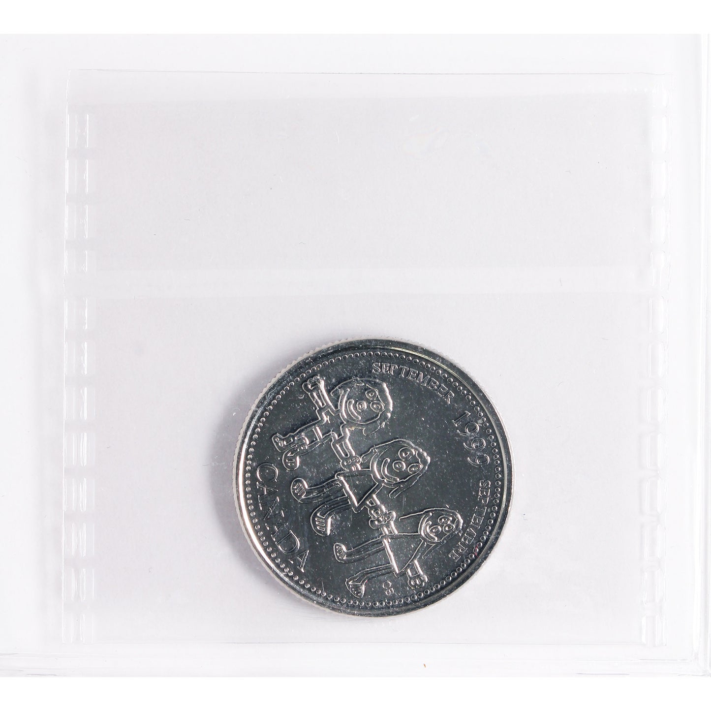 1999 September Mule Canada 25-cents ICCS Certified PL64