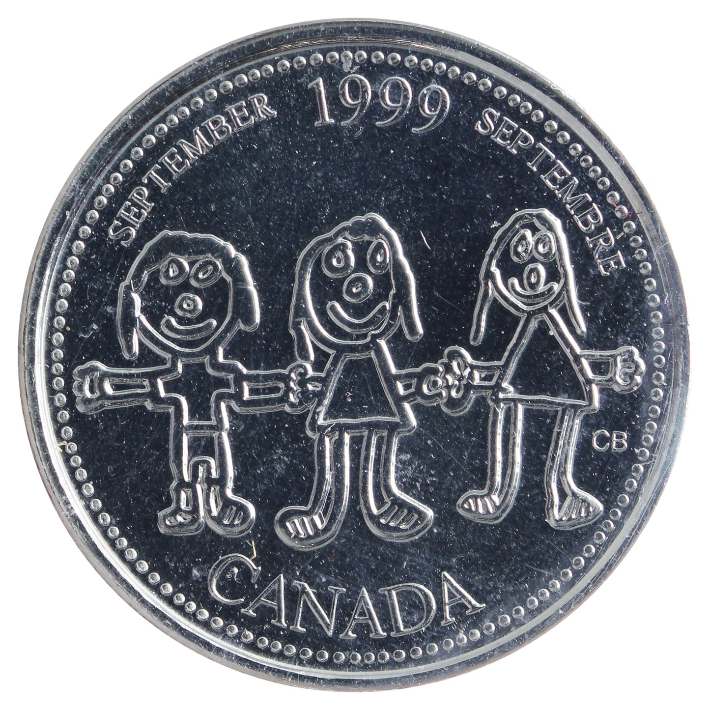 1999 September Mule Canada 25-cents ICCS Certified PL64
