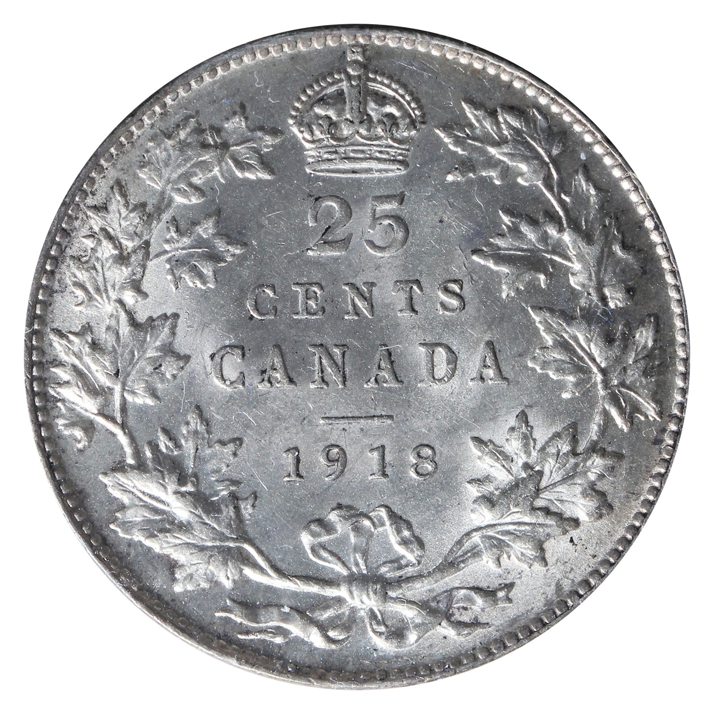 1918 Canada 25-cents ICCS Certified MS-63 (XXZ 769)
