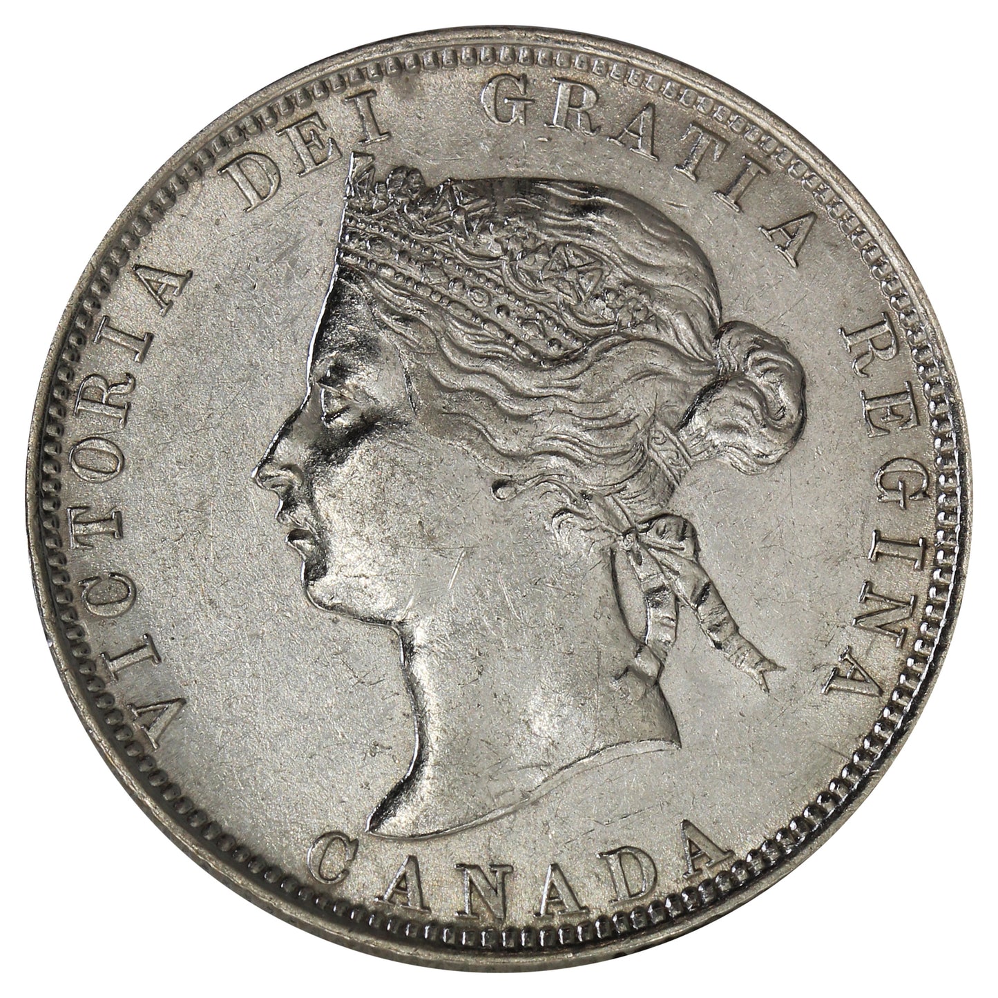 1871 Obv. 2 Canada 25-cents EF-AU (EF45) $
