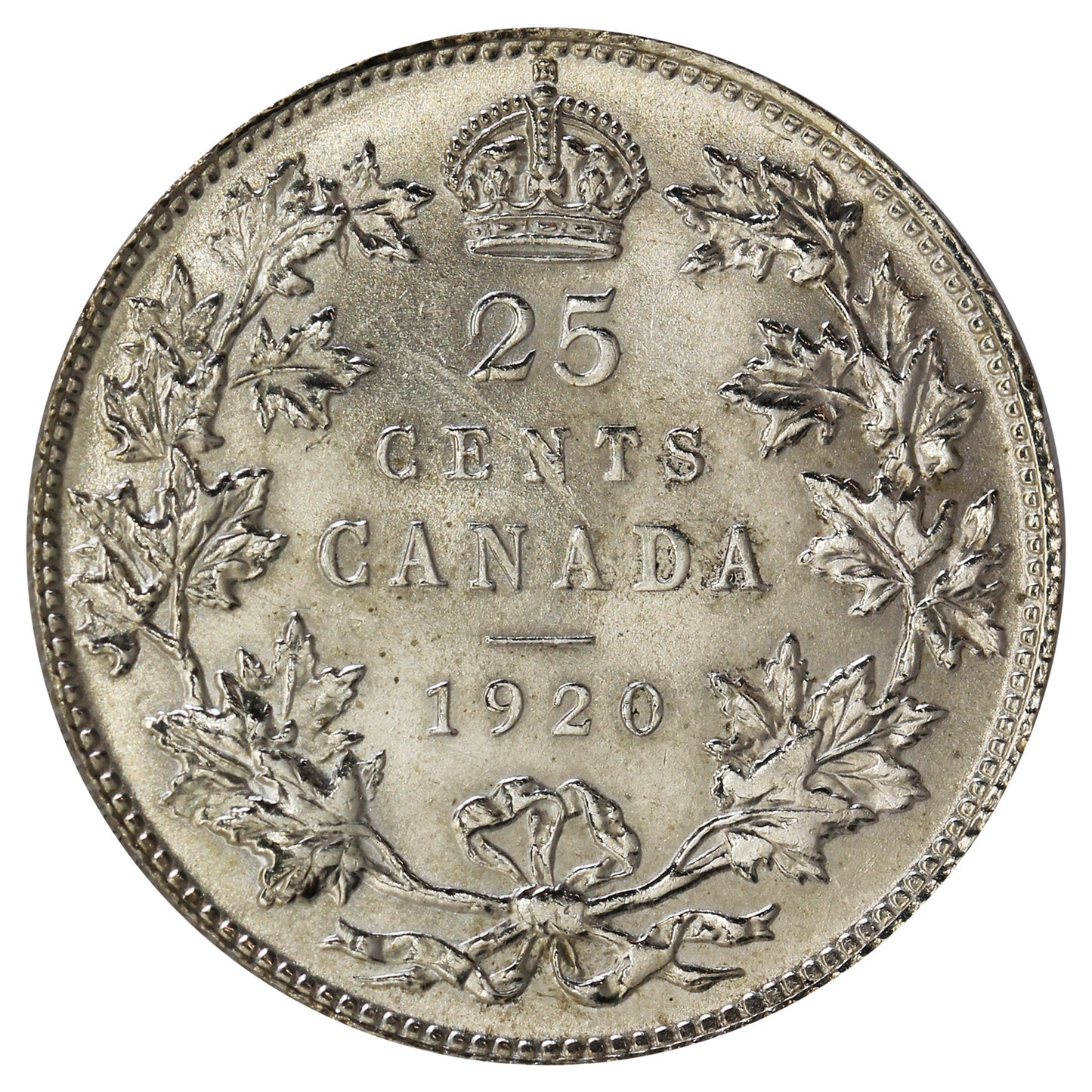1920 Canada 25-cents Brilliant Uncirculated (MS-63) $