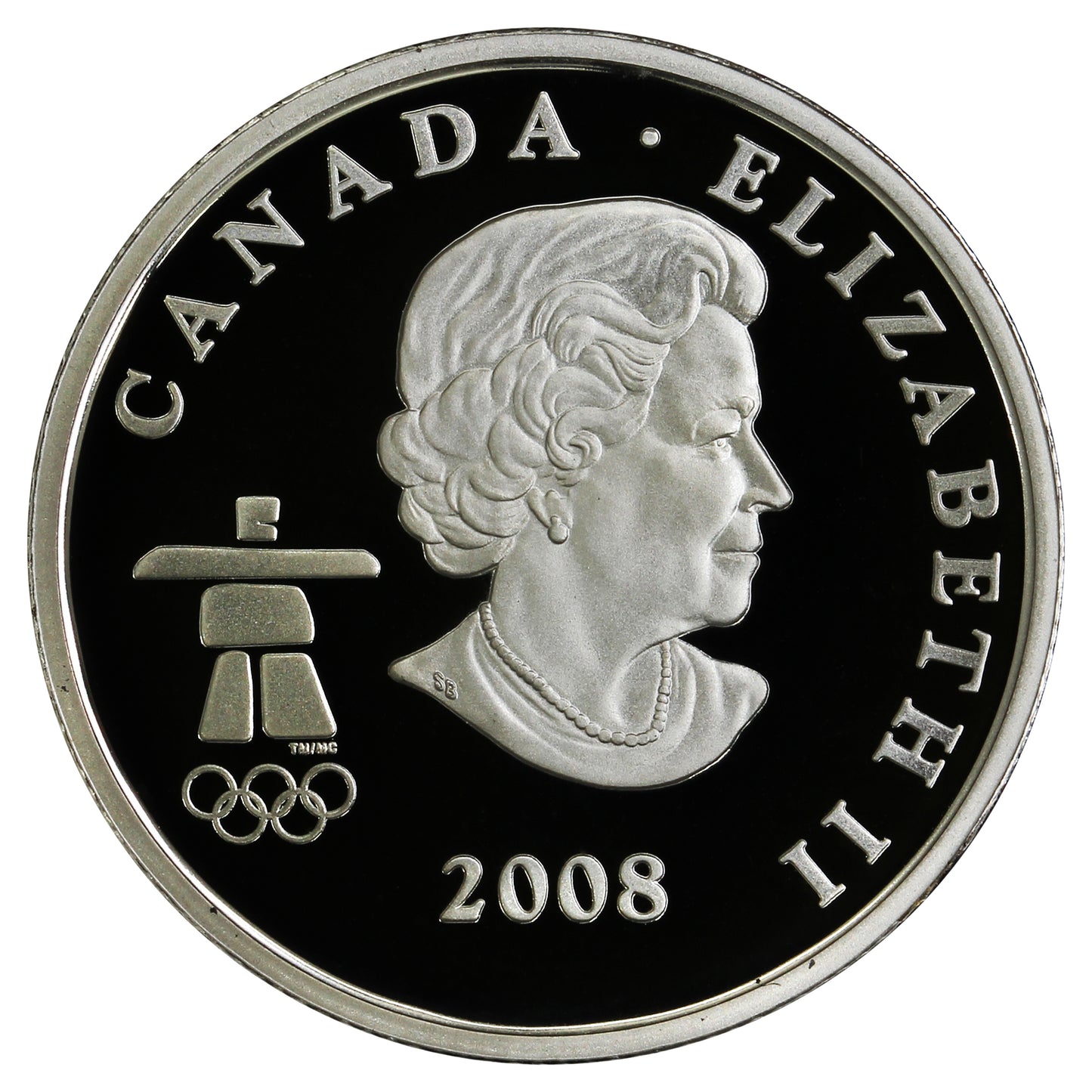 2008 Bobsleigh Canada 25-cents Silver Proof
