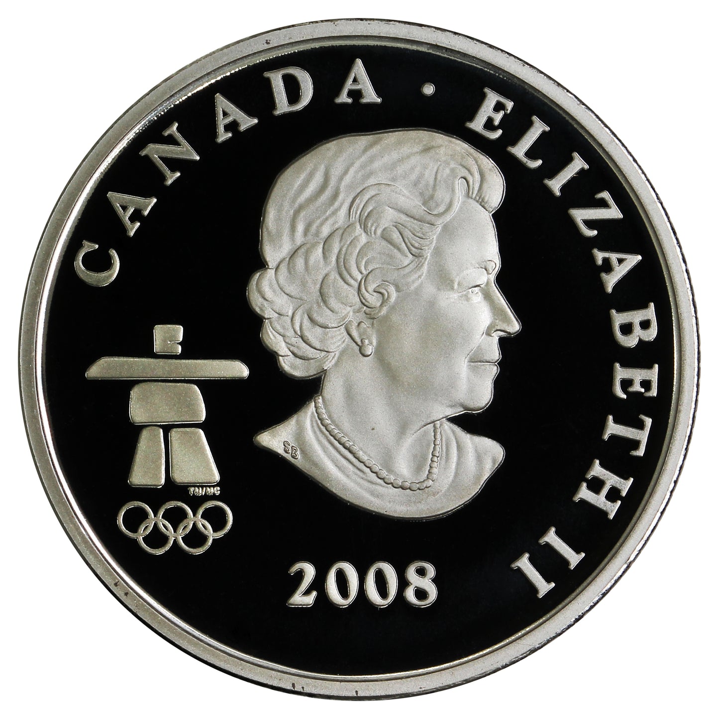 2008 Snowboarding Canada 25-cents Silver Proof