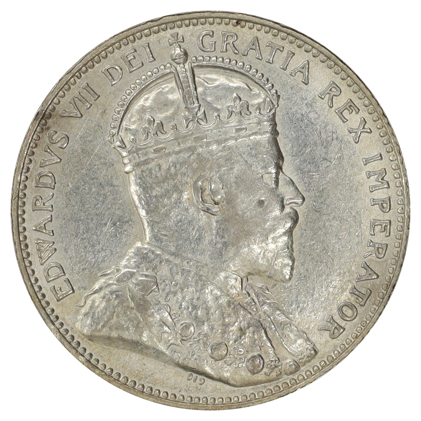 1909 Canada 25-cents Almost Uncirculated (AU50) $