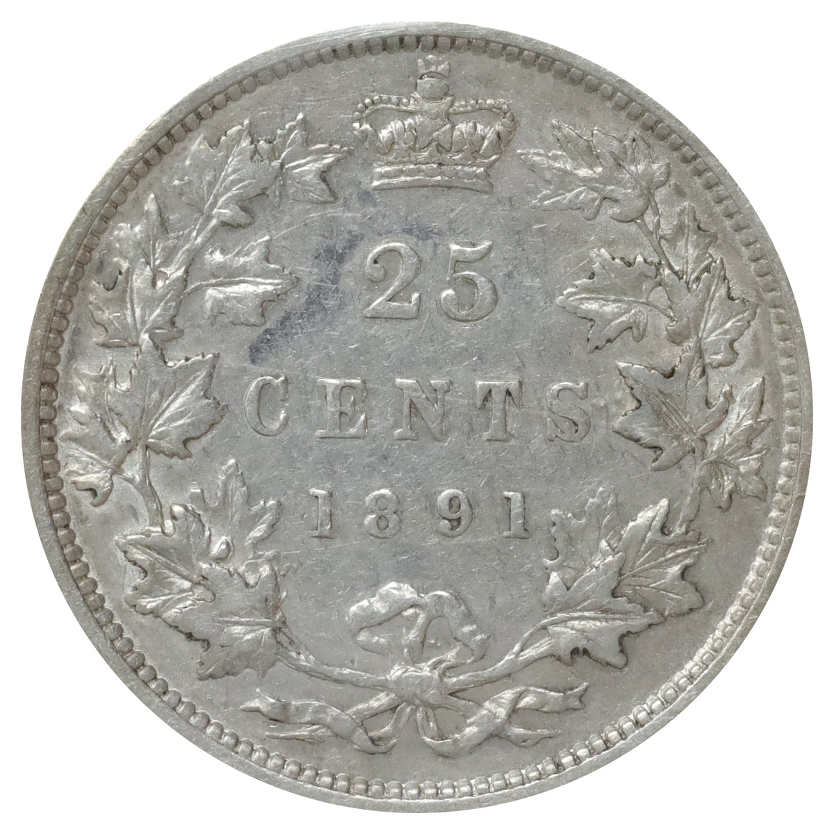 1891 Canada 25-cents ICCS Certified VF20
