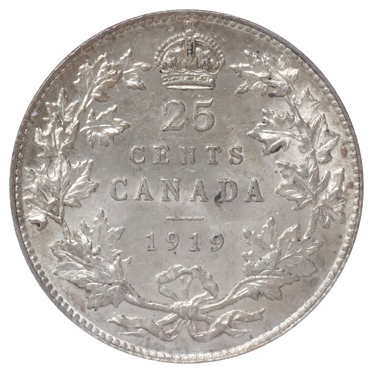 1919 Canada 25-cents ICCS Certified MS60