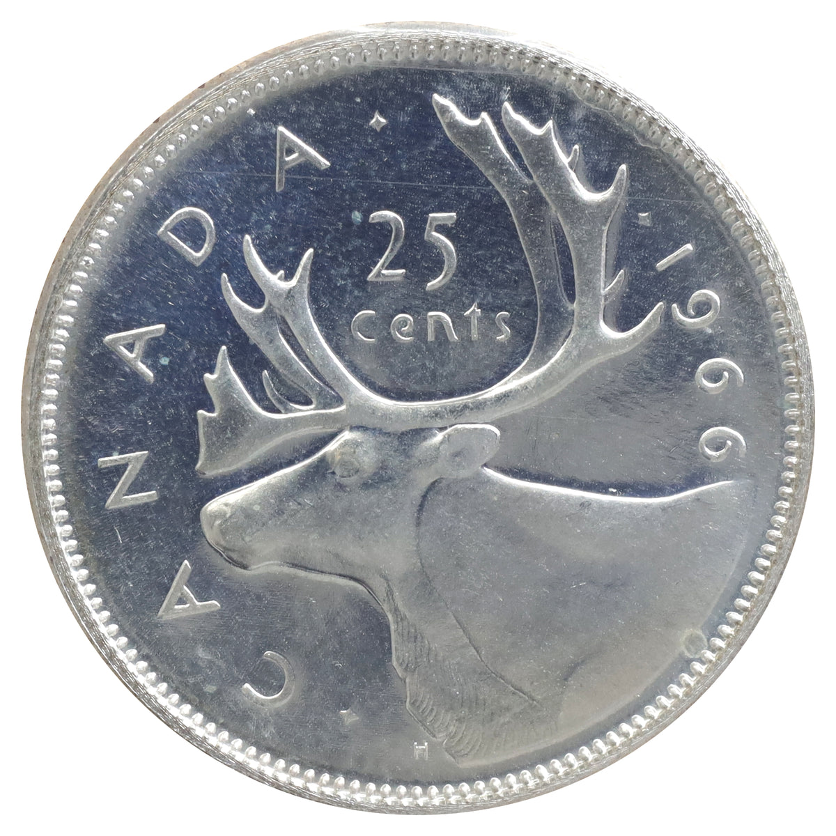 1966 Canada 25-cents ICCS Certified PL66 Heavy Cameo