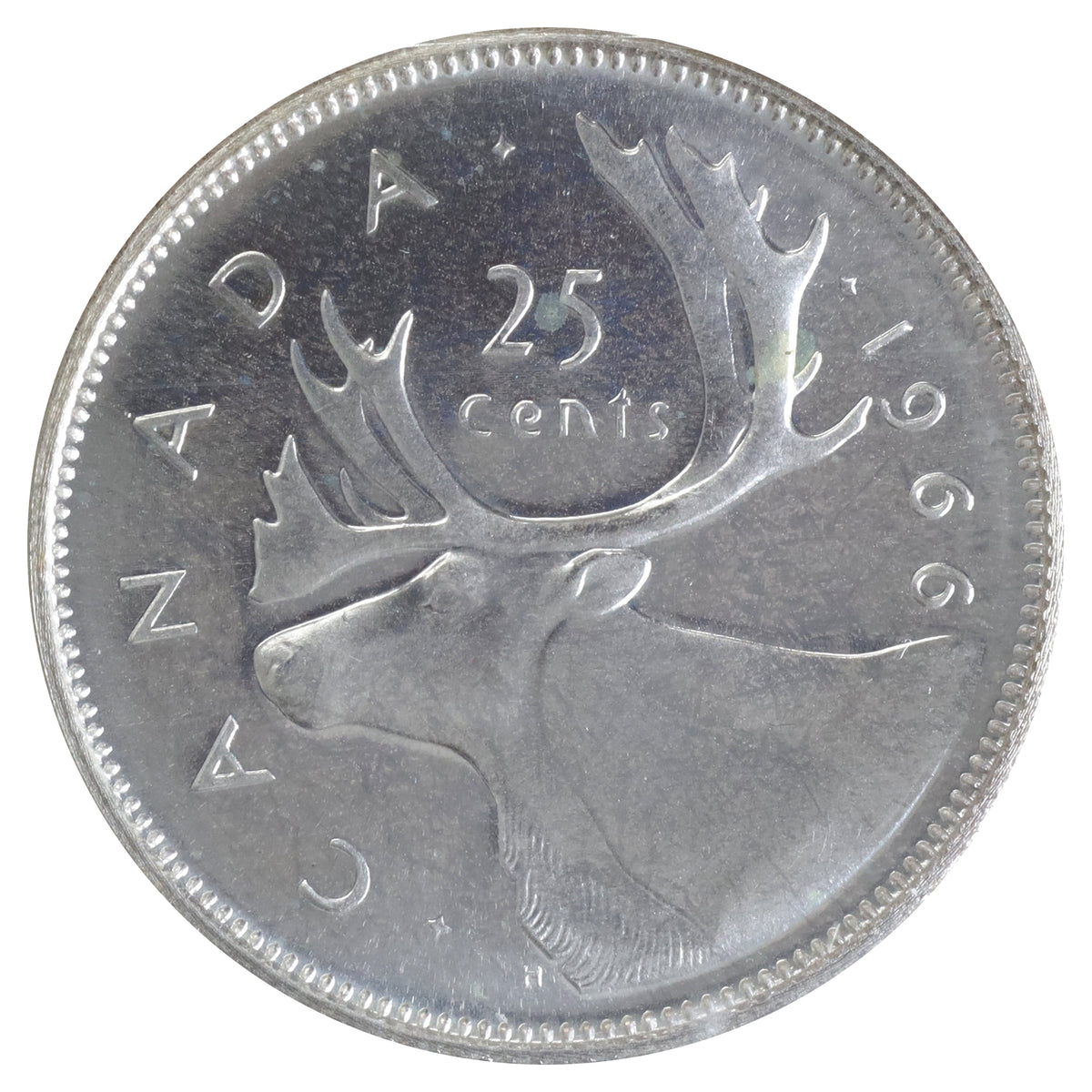 1966 Canada 25-cents ICCS Certified PL66 Cameo
