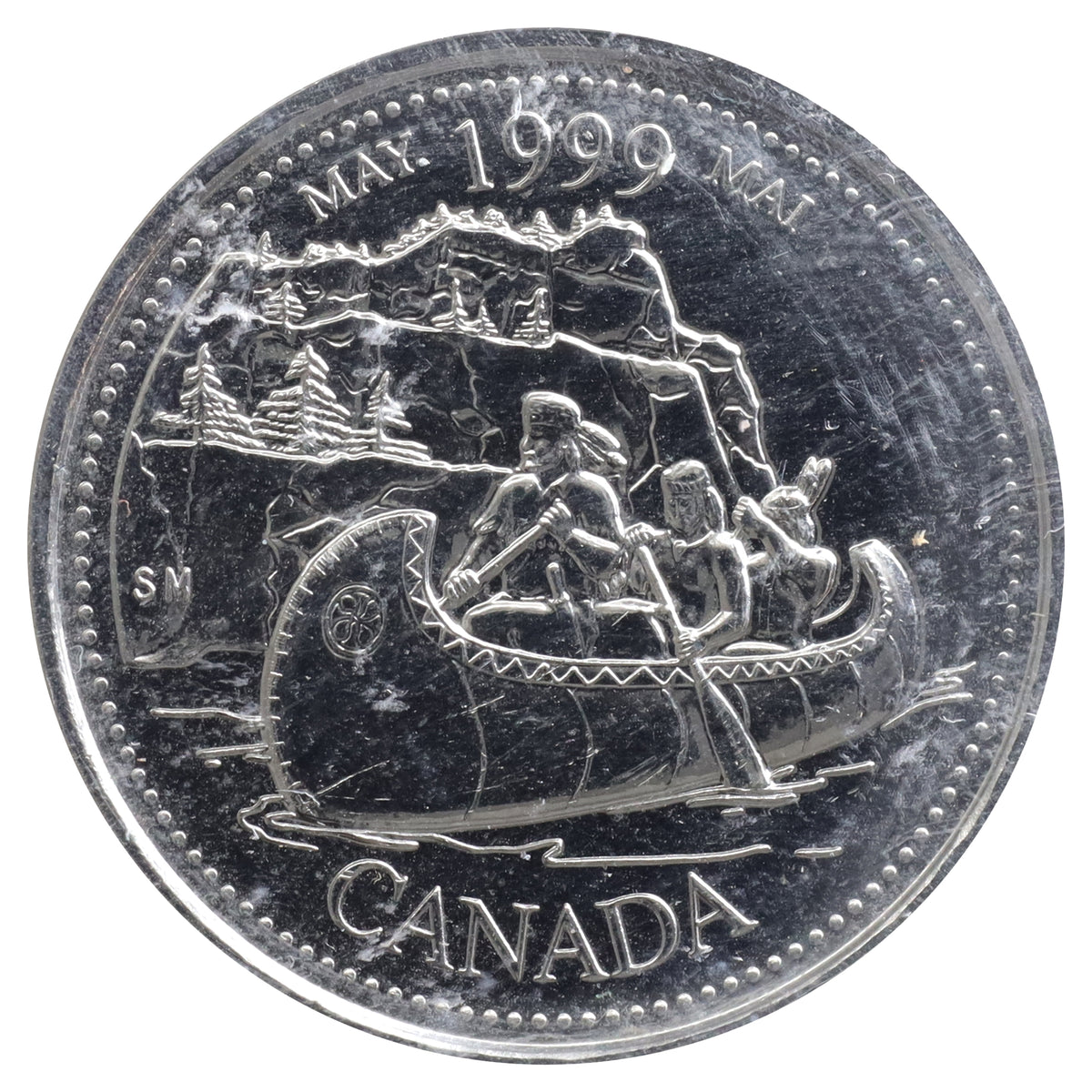1999 May Canada 25-cents ICCS Certified MS66