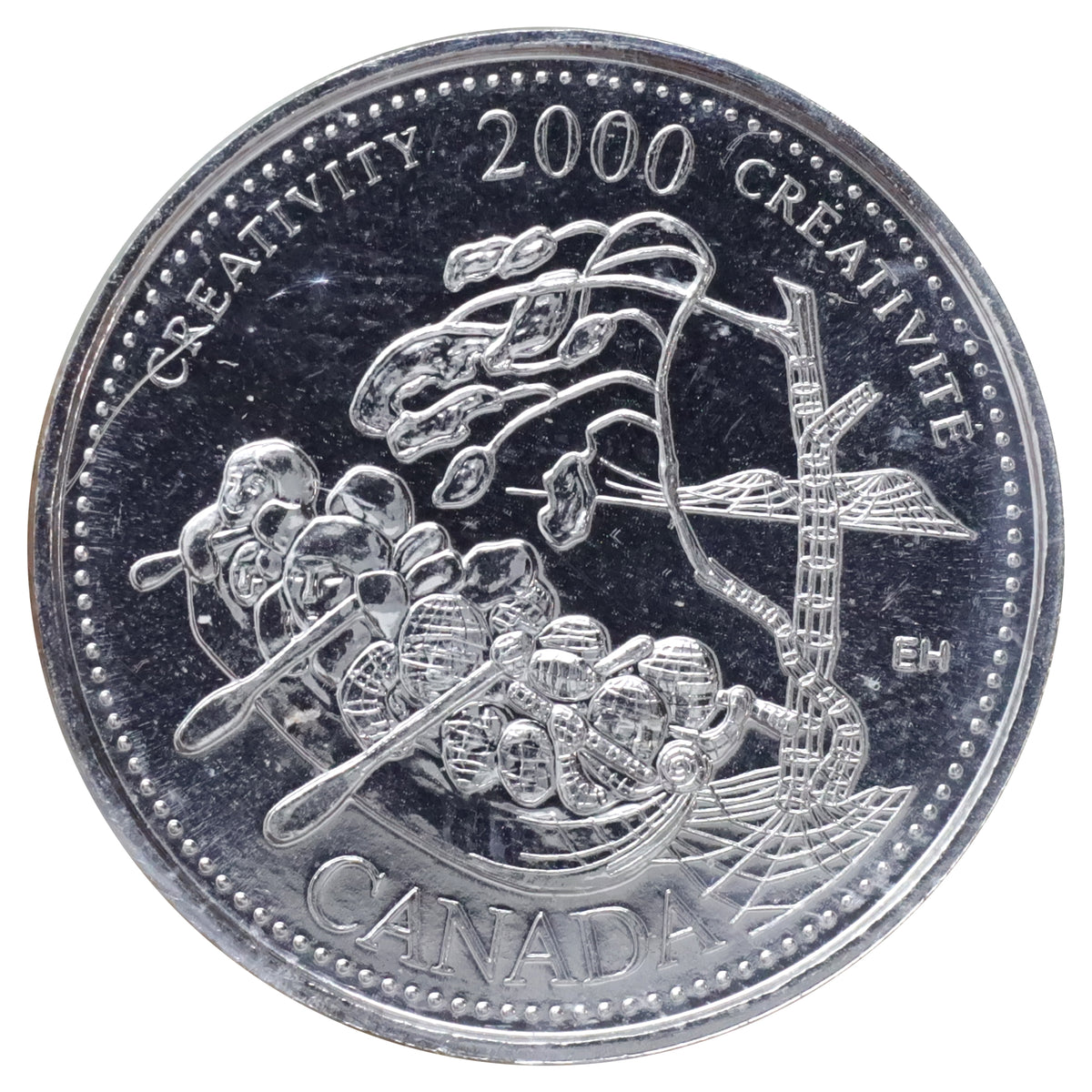 2000 Creativity Canada 25-cents ICCS Certified MS66