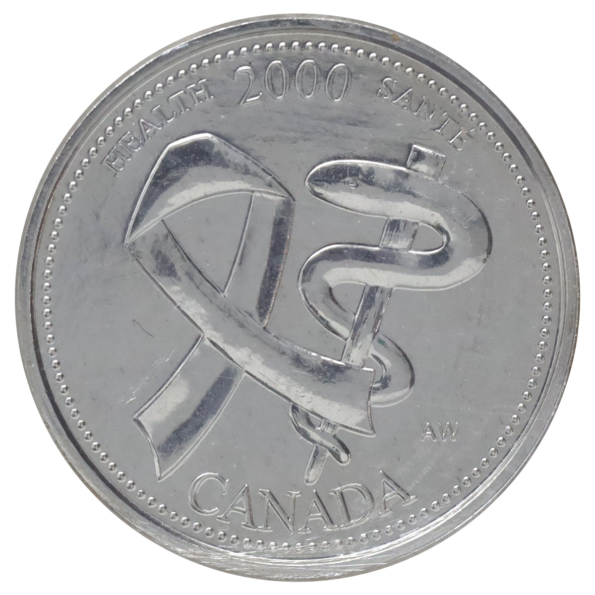 2000 Health Canada 25-cents ICCS Certified MS66