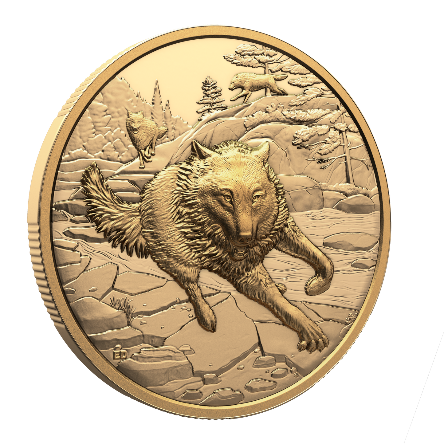 2025 Canada $200 Great Hunters: Grey Wolf Ultra High Relief Pure Gold Coin (No Tax)