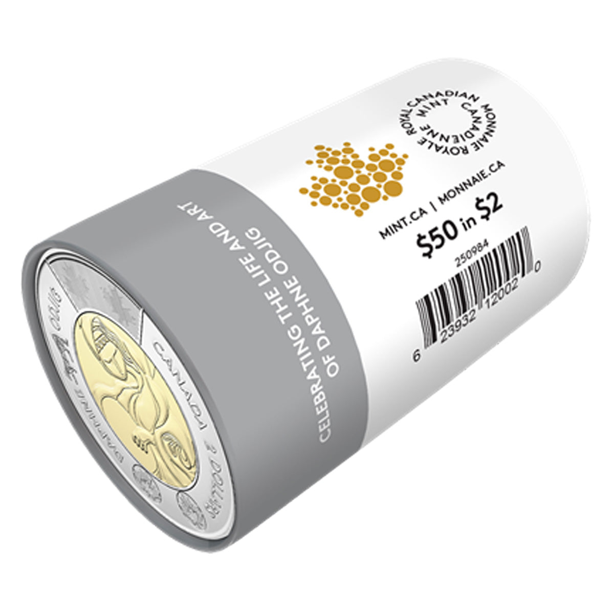 2025 Canada $2 Uncoloured Celebrating the Life and Art of Daphne Odjig Special Wrap Roll of 25pcs