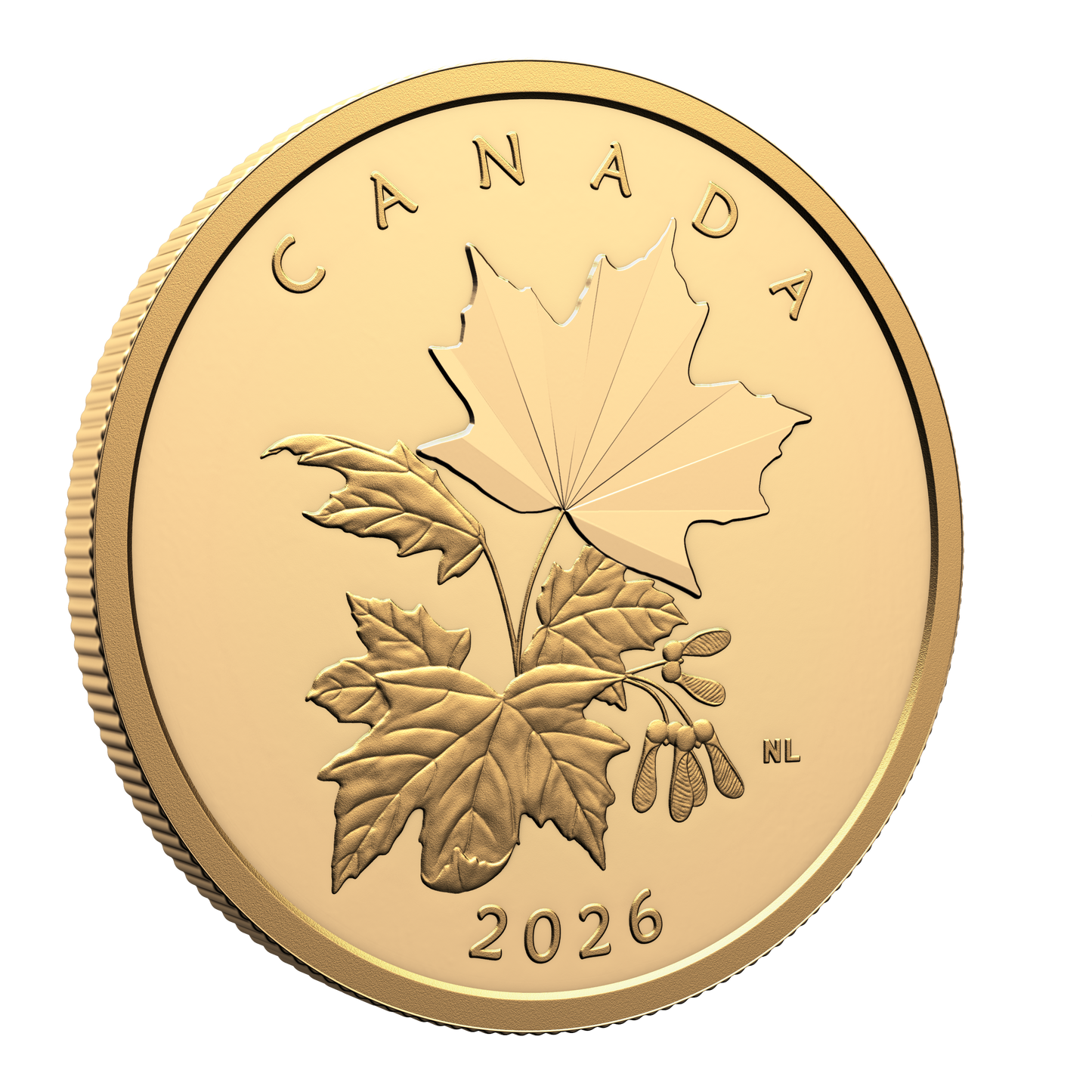 2026 Canada $200 Multifaceted Maple Leaves Pure Gold (No Tax)
