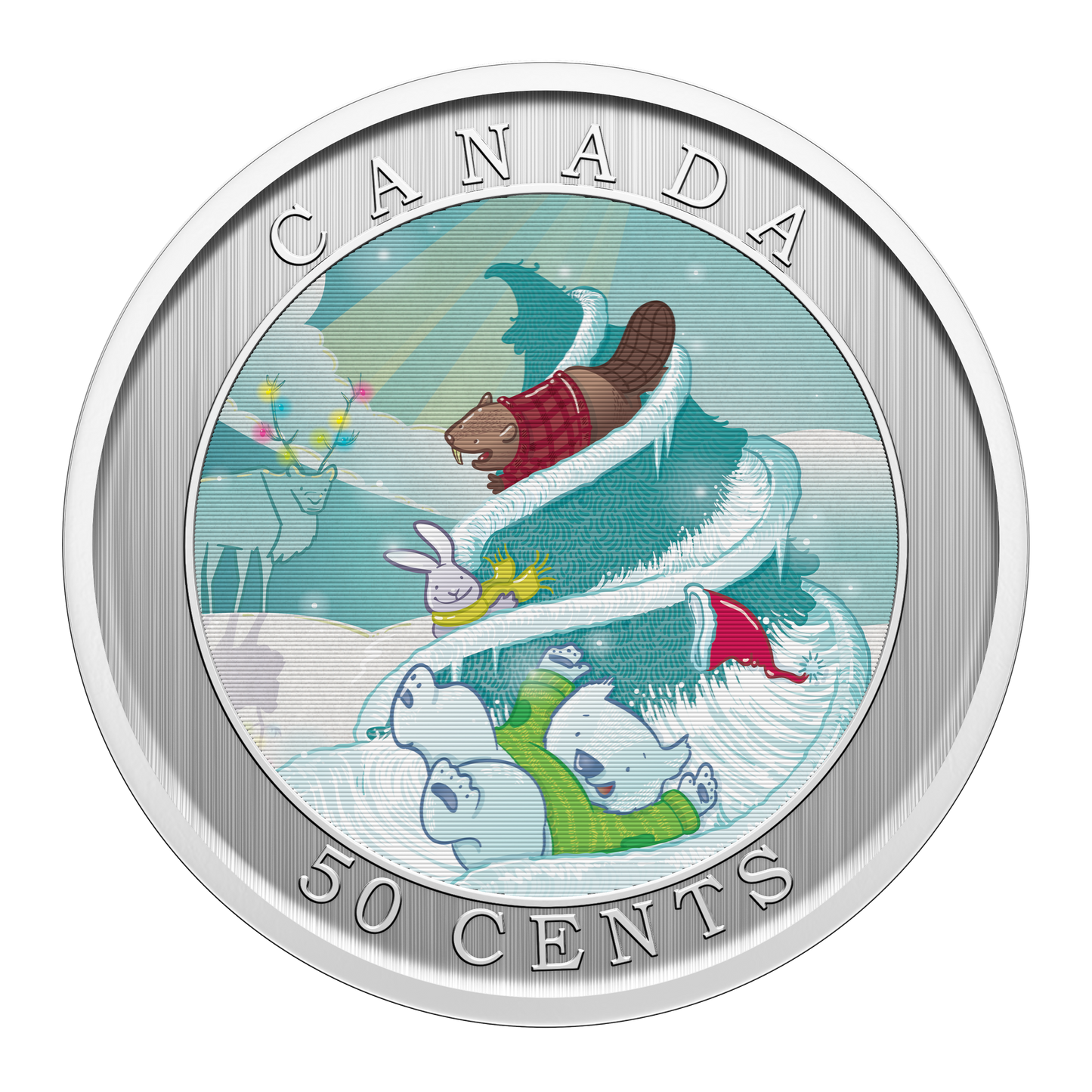 2025 Canada 50-cent Whimsical Holiday Tree Lenticular Coin