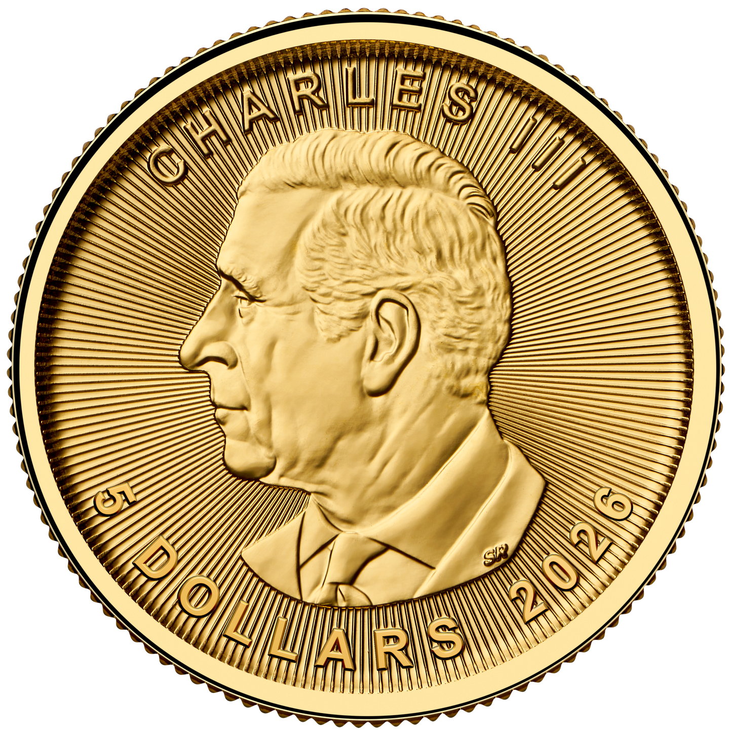 2026 Canada $5 Treasured Gold Maple Leaf: Wolf (Premium Bullion) 99.99% Pure Gold (No Tax)
