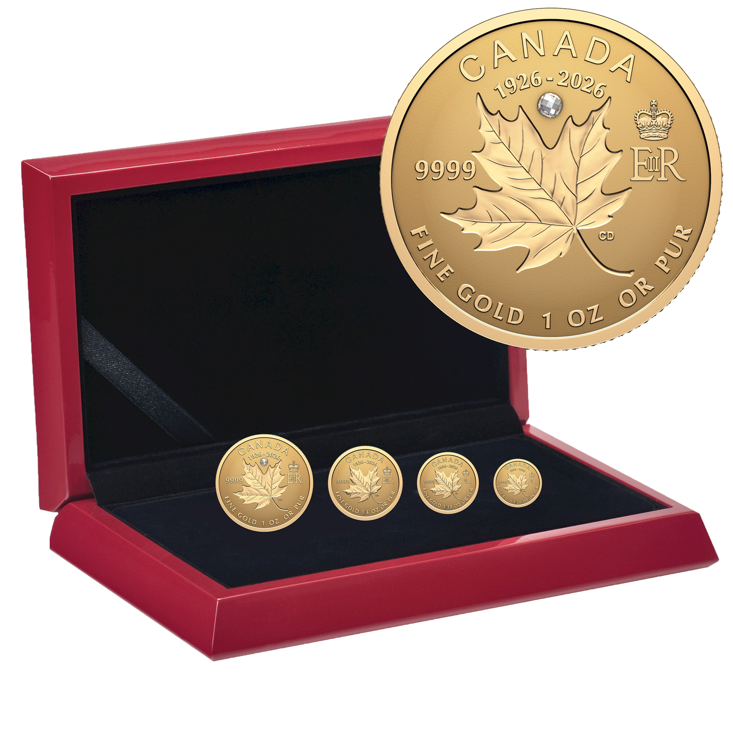 2026 Canada Commemorating the 100th Birthday of Queen Elizabeth II Pure Gold Fractional Set