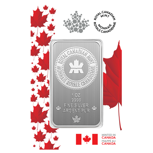 2025 Canada Premium Bullion - 1oz. 99.99% Pure Silver Bar in Proudly Canadian Packaging (No Tax)