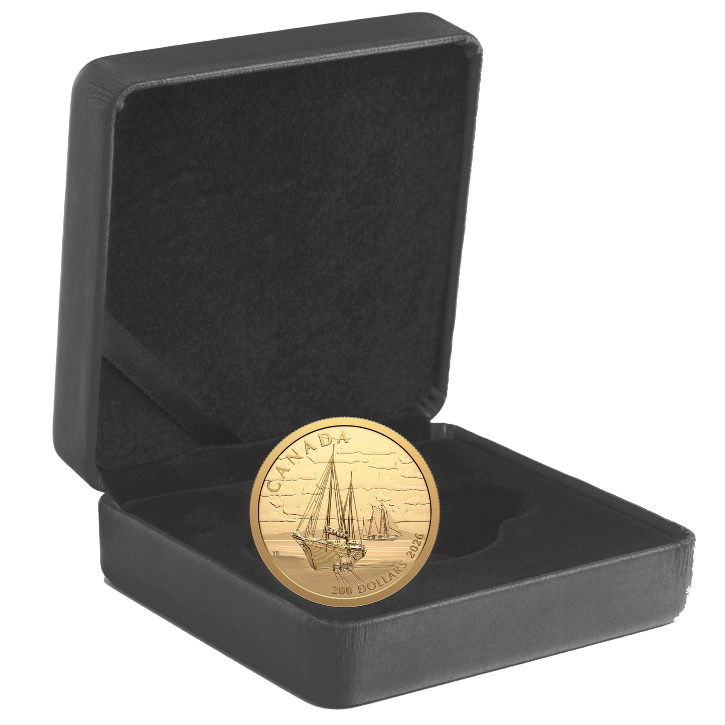 2026 Canada $200 Tall Ships: Ketch Rig 1/2oz. Pure Gold Coin (No Tax)