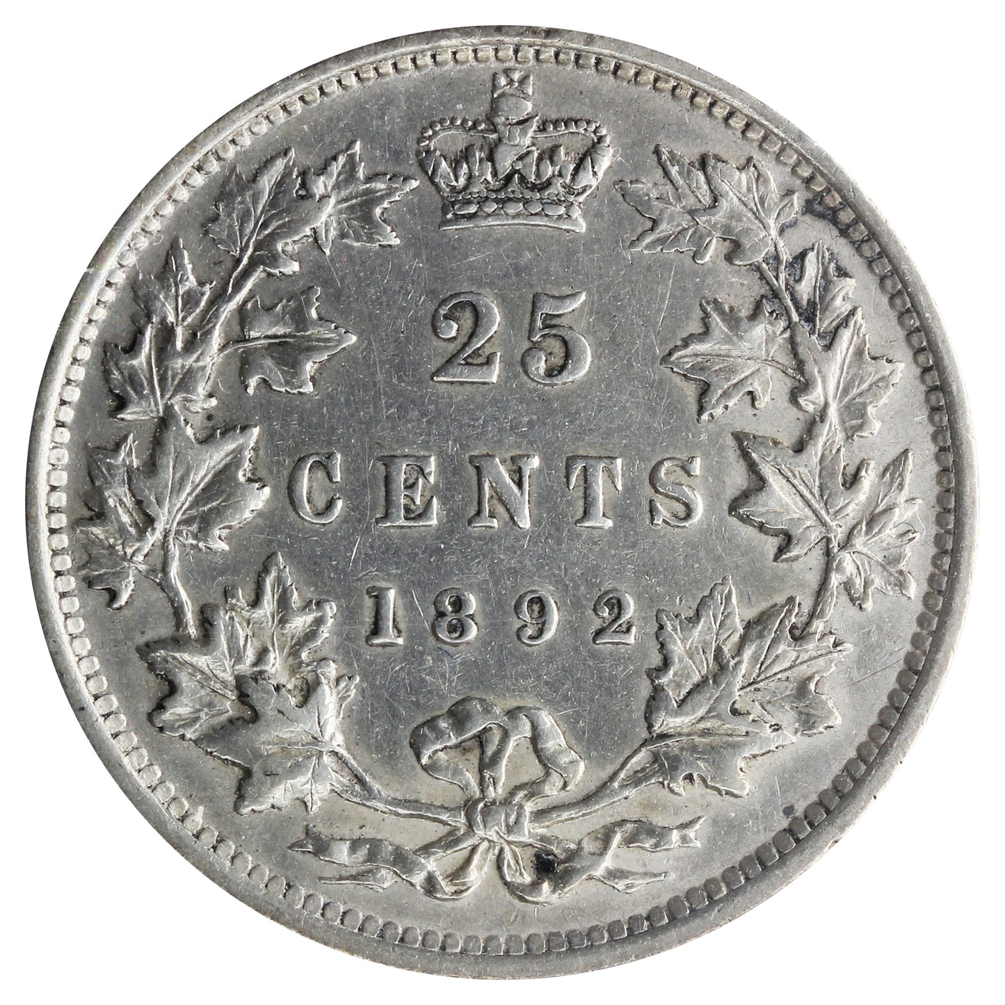 1892 Canada 25-cents ICCS Certified EF-40