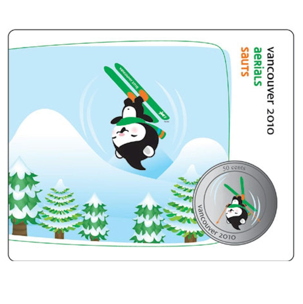 2010 Canada 50-cent Olympic Mascot Collector Card - Aerials