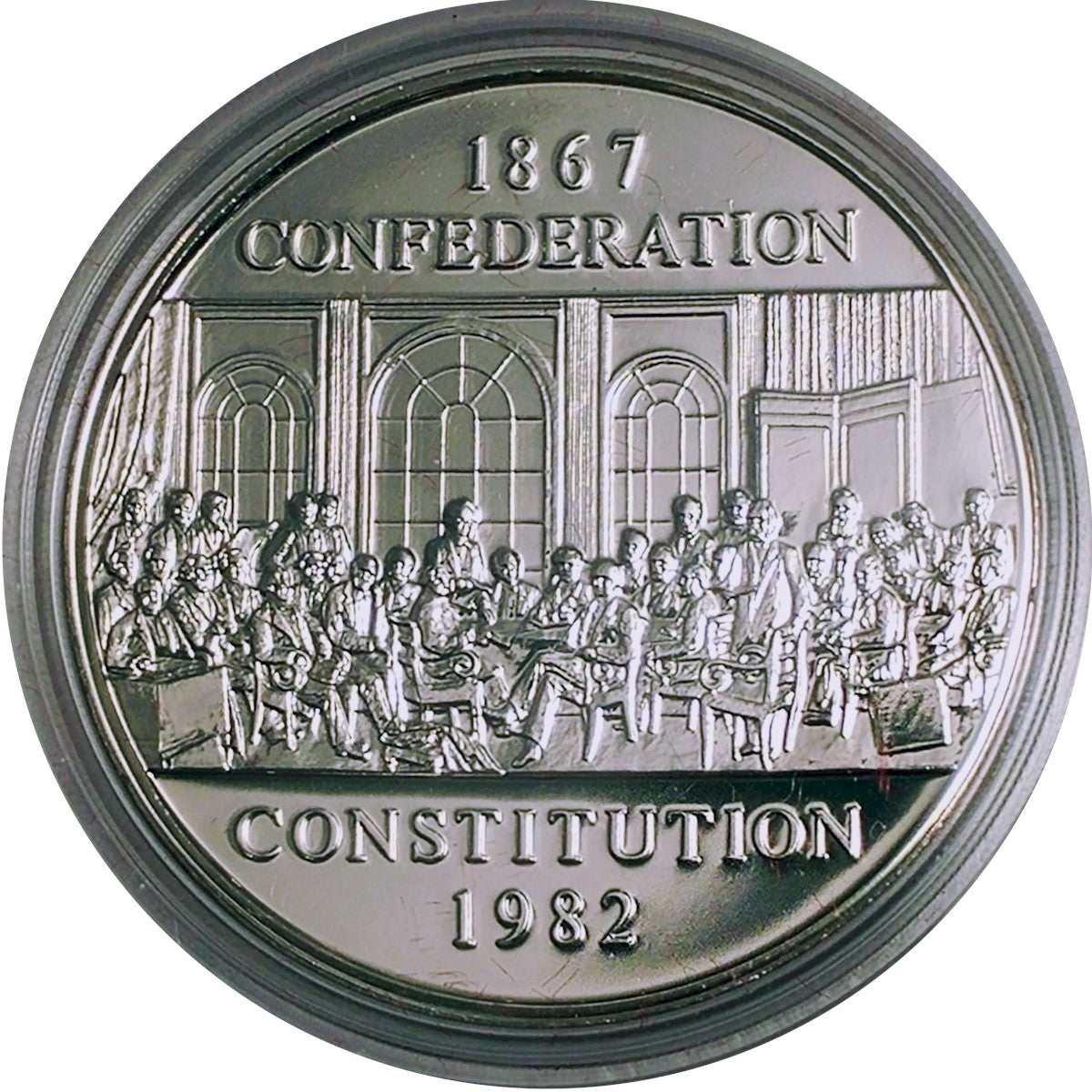 1982 Canada Constitution Commemorative Dollar in Proof-Like Finish w/case