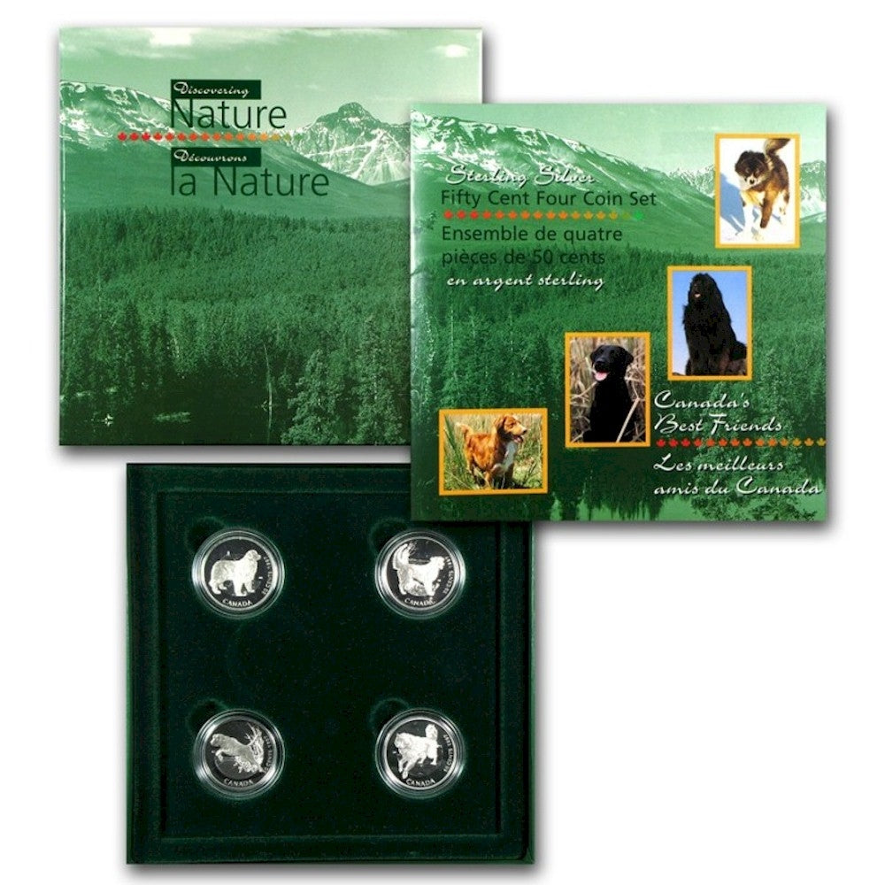 1997 Canada 50-cent Dogs of Canada 4-coin Sterling Silver Set