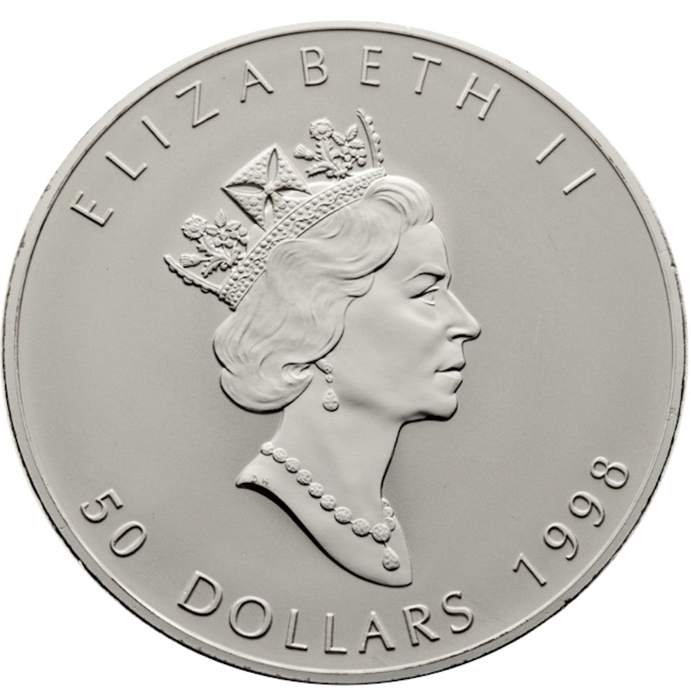 1998 Canada 10oz. 10th Anniversary Silver Maple Leaf Coin (No Tax)