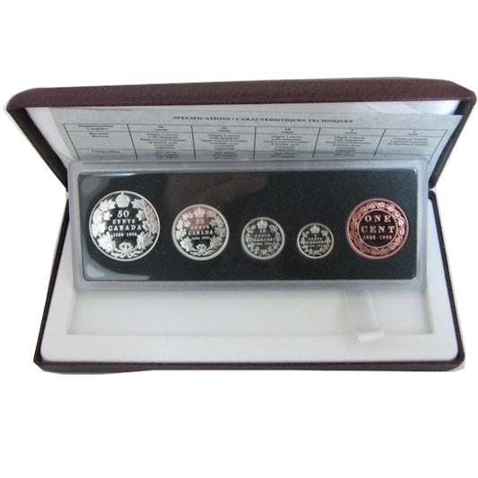 1908-1998 Canada 90th Anniversary of the Royal Canadian Mint Sterling Silver Proof Set