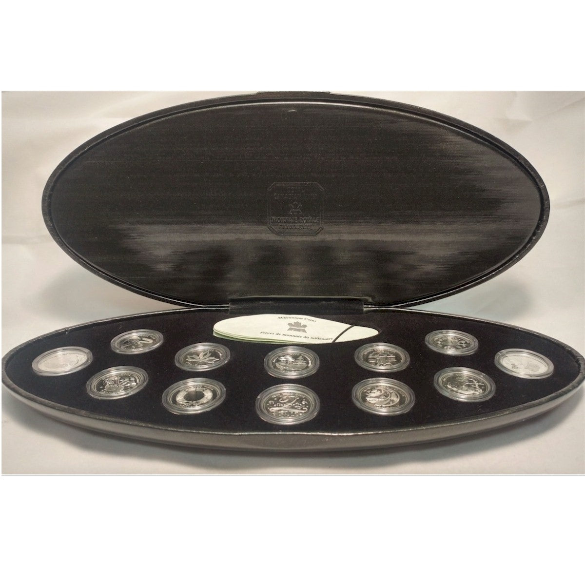 2000 Canada Proof Millennium Oval Silver 25-Cents Set (lightly toned)