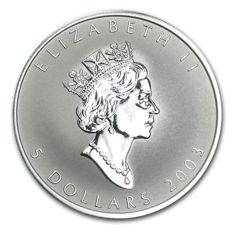 2003 Canada $5 Maple of Good Fortune Hologram Silver Maple (No Tax)