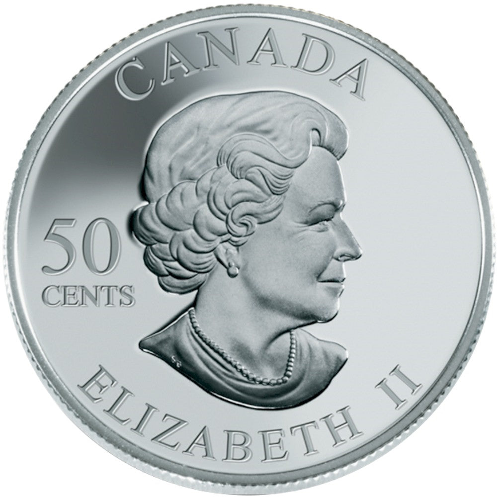 2004 50-cent Canadian Floral - Golden Easter Lily (#3) Sterling Silver