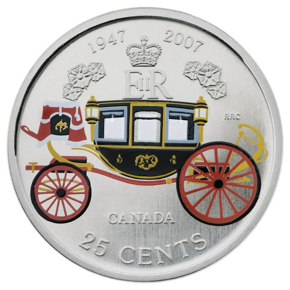 2007 Canada 25-Cents - The Queen's 60th Wedding Anniversary