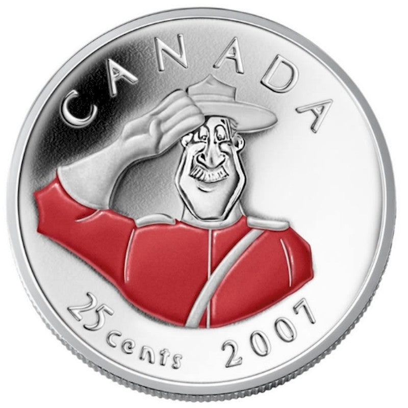 2007 Canada Day Coloured 25 Cents & Activity Set