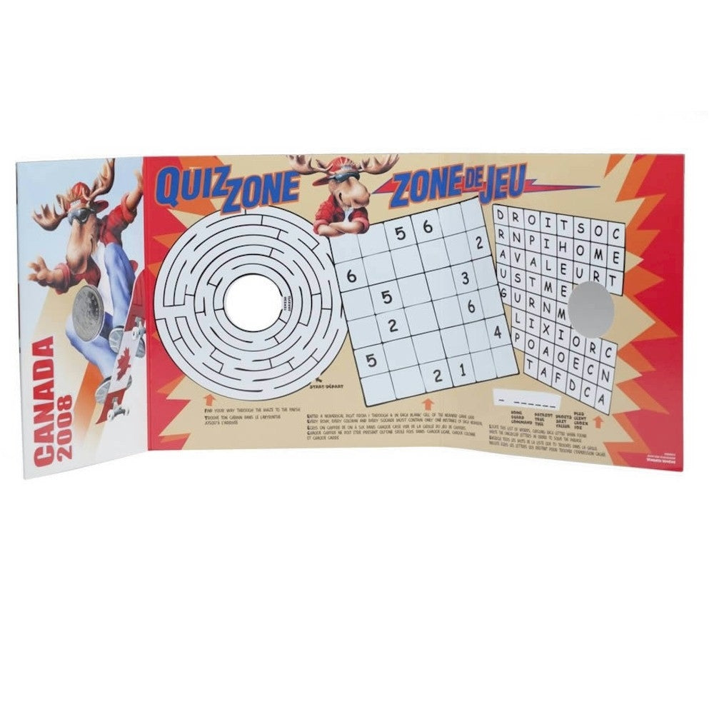 2008 Canada Day Coloured 25 Cents & Activity Set