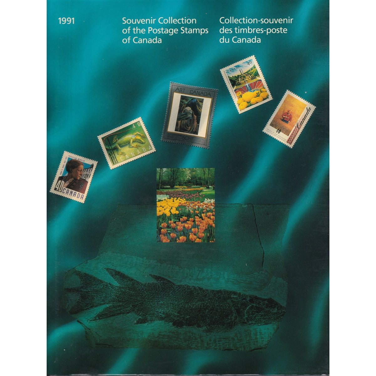 1991 Canada Post Annual Souvenir Collection of Stamps in Book (Light wear)