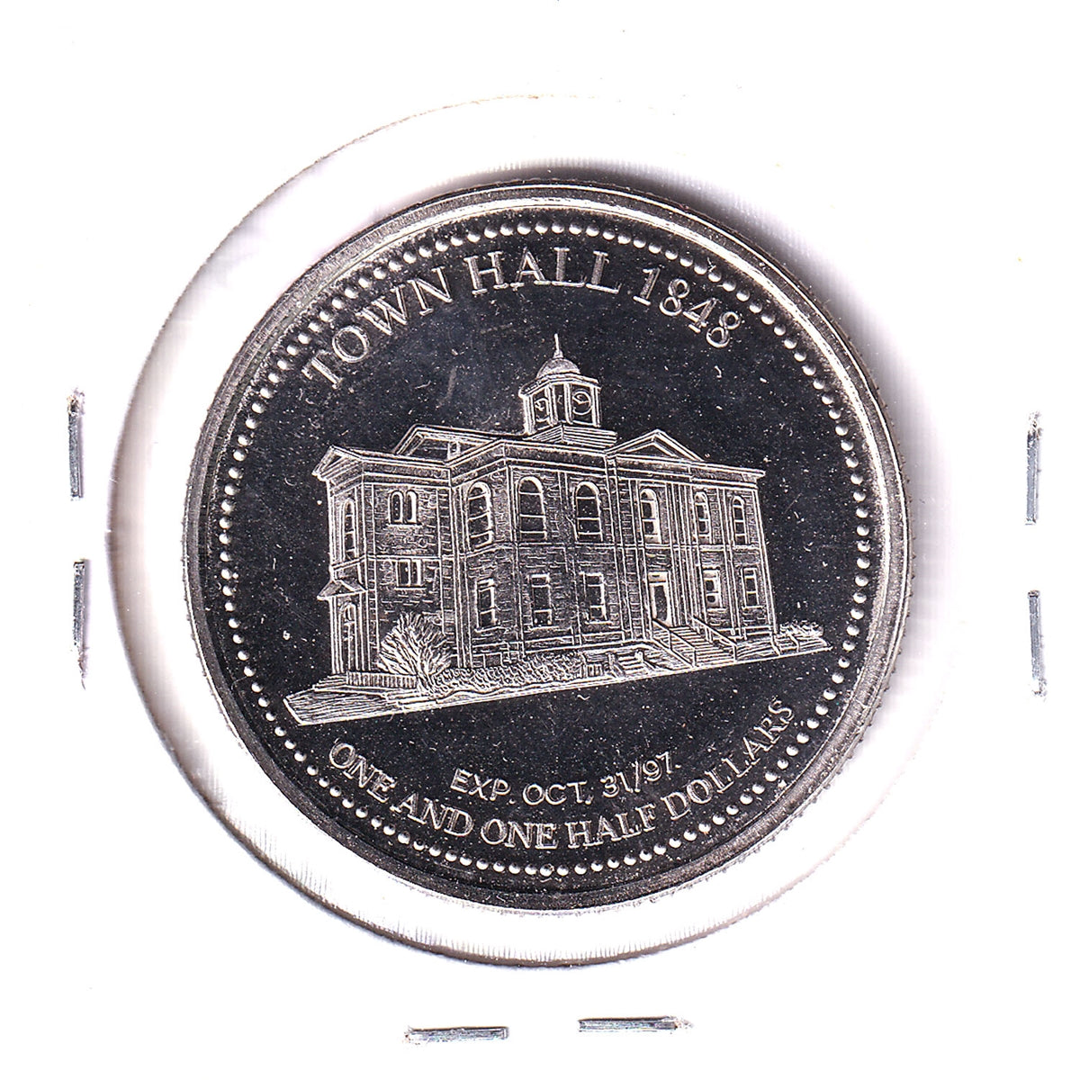 1997 Dundas Ontario Town Hall Trade Dollar Token