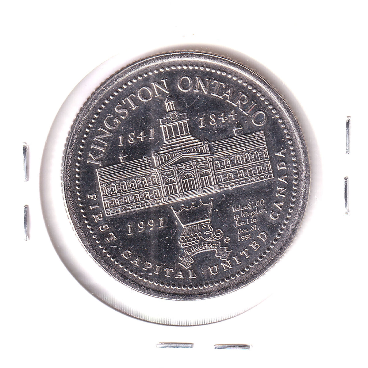 1991 Kingston, Ontario, Trade Dollar Token: Sir John A. MacDonald