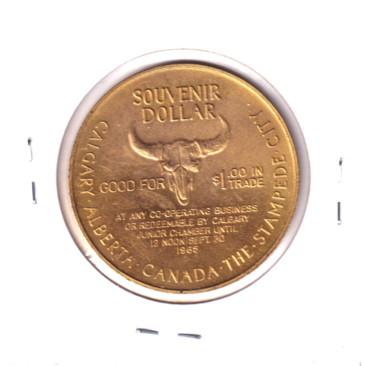 1965 Calgary Stampede Souvenir Dollar Trade Token