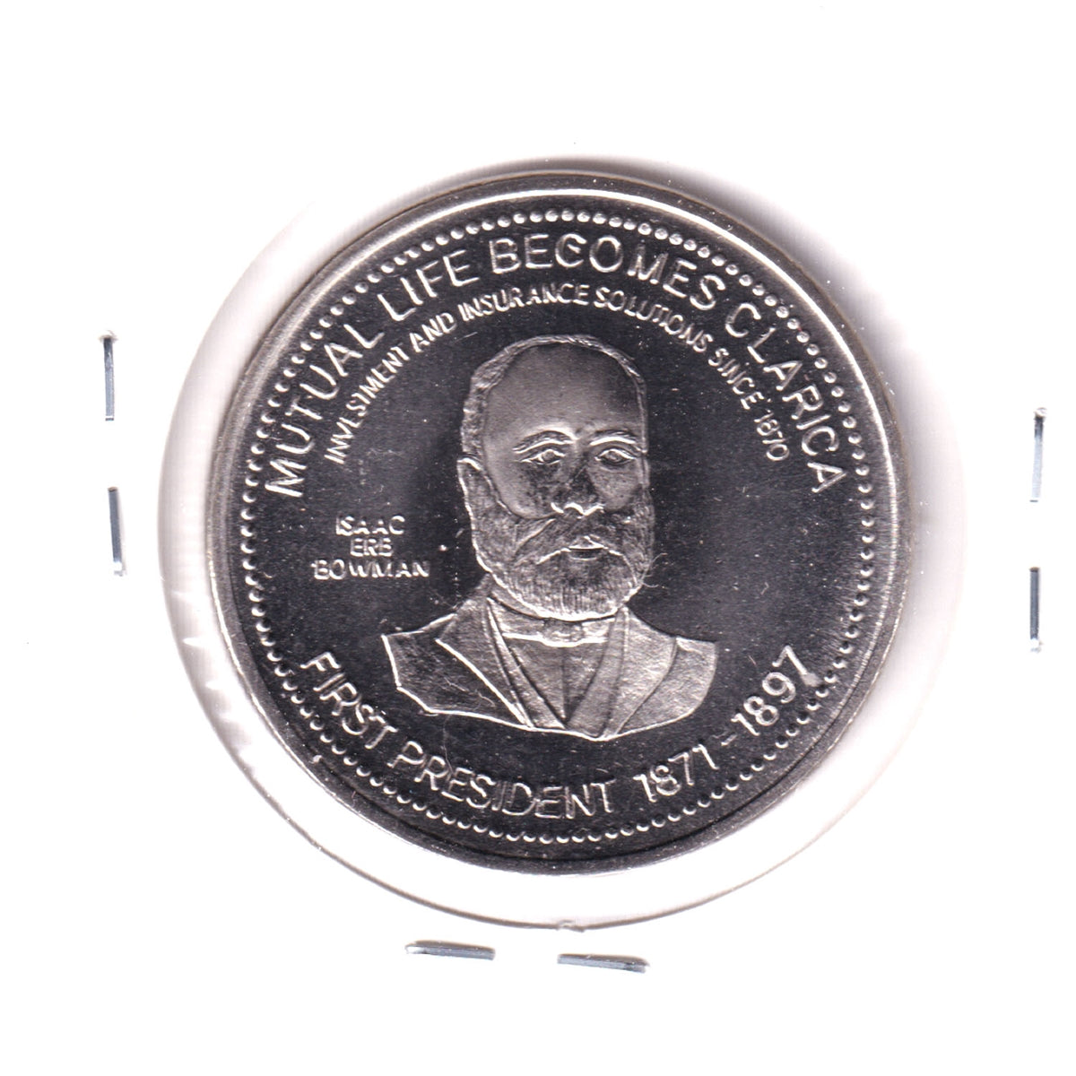 1999 Kitchener-Waterloo Oktoberfest $2 Trade Dollar Token: Mutual Life Becomes Clarica