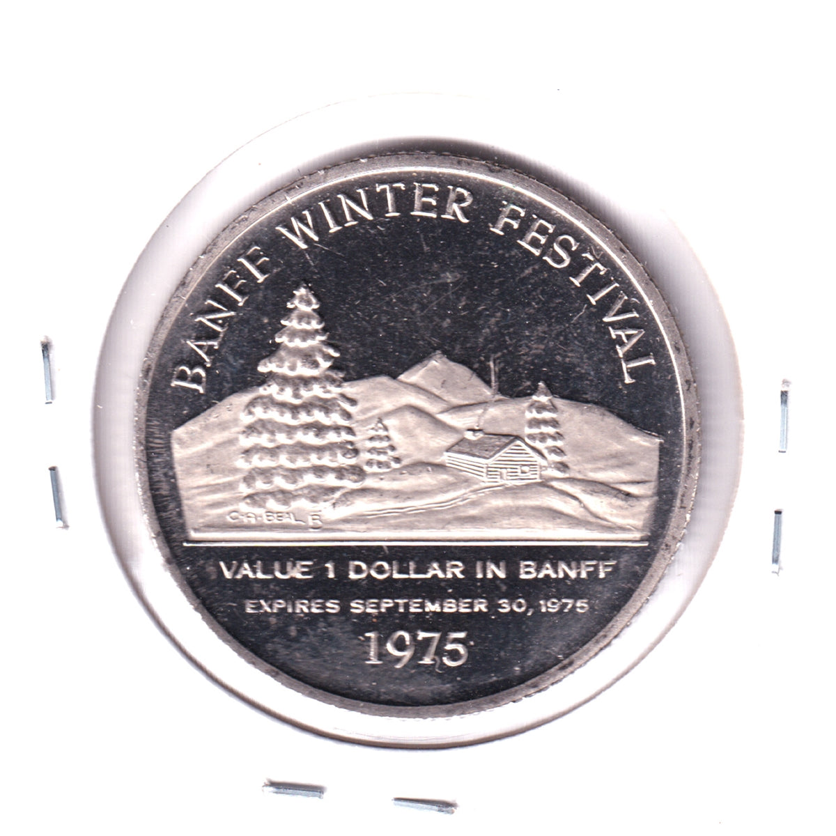 Banff, Alberta, 1975 "Indian Days Dollar" Trade Token Featuring Lt.-Gov. Steinhauer