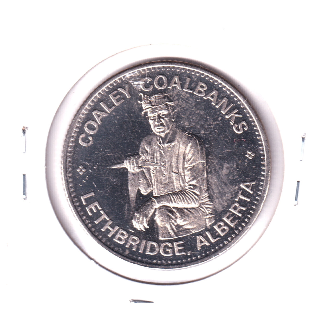 Lethbridge, Alberta, 1977 Trade Dollar Token - Coaley Coalbanks (Lightly Toned)