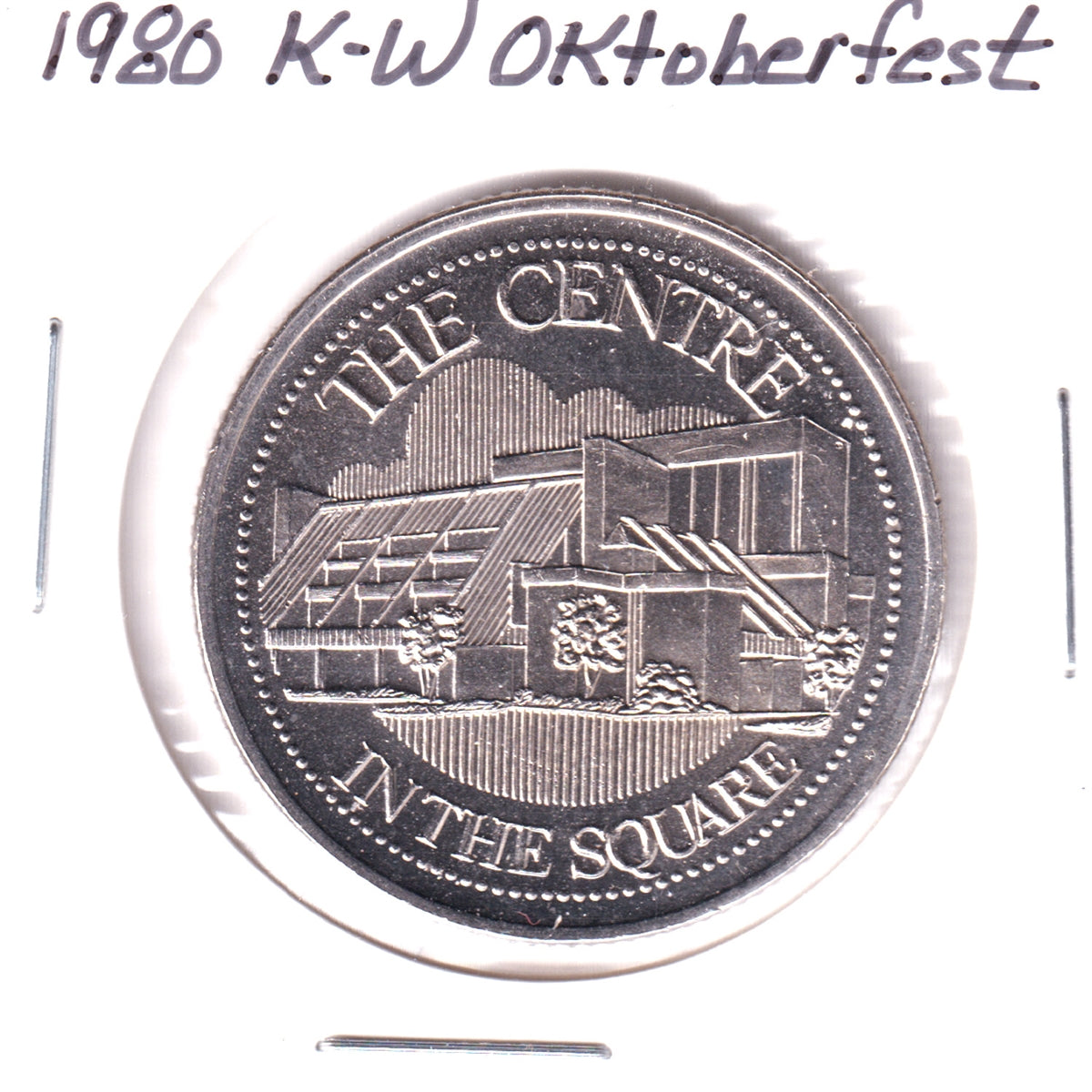 1980 Kitchener-Waterloo Oktoberfest Trade Dollar Token: The Centre in the Square