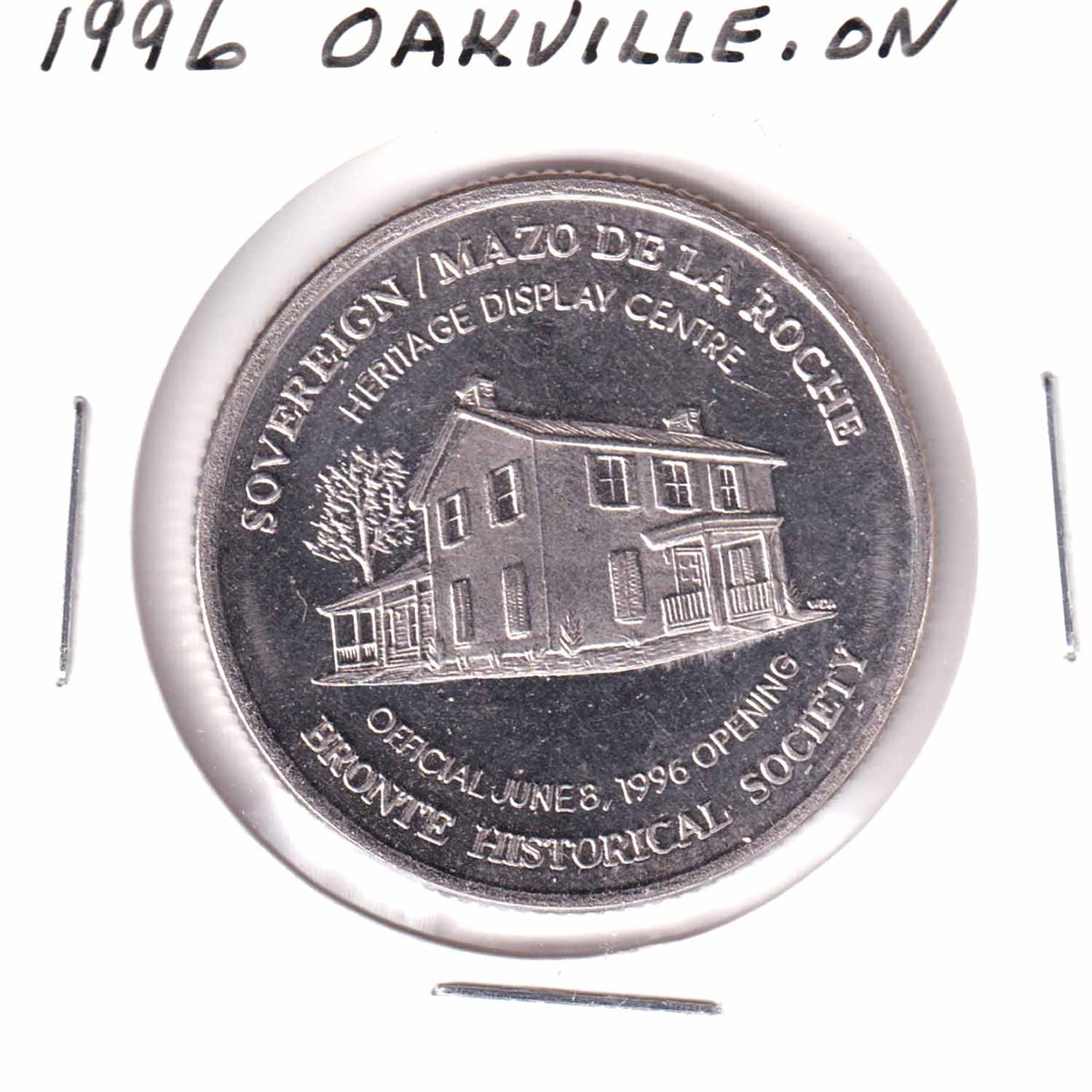 AUBERGE COIN 未使用 1996 Oakville, ON, $2 Trade Token: Bronte Marine Heritage Harbour